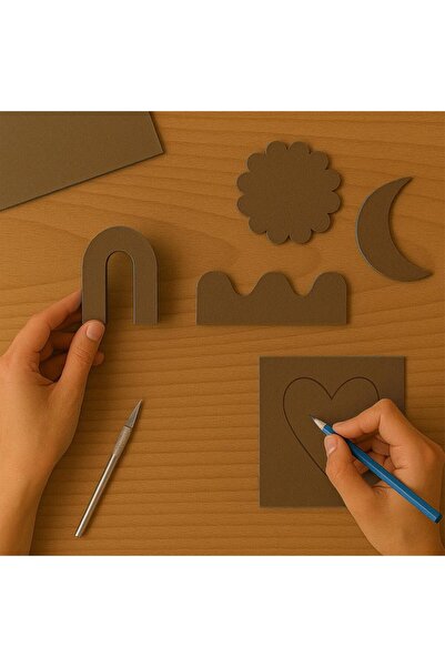 Kika Artistic Paper Colored Cardboard 35X50 5-Pack Brown