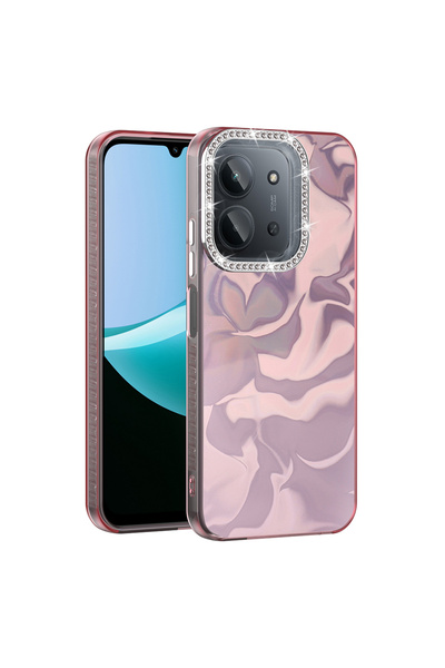 zore غطاء حماية Redmi 15C مع وسادة هوائية وتصميم مزين بأحجار لامعة من نوع SYS...