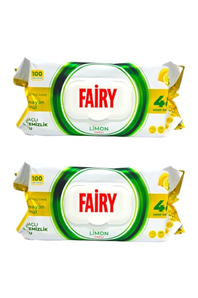 Fairy Set 2 X Servetele umede Cleaning, Universale, Lamaie, 100 buc