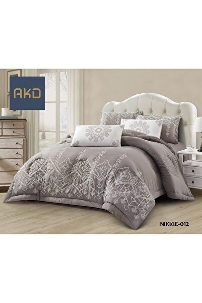 Graciana Embroidered microfiber tablecloth, 6 pieces