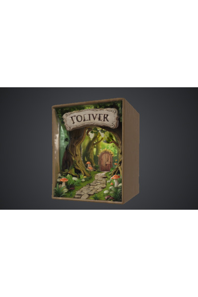 ScaleWorks Sihirli Orman Kitaplık Arası (Book Nook) - Kişiye Özel İsimli Boya...