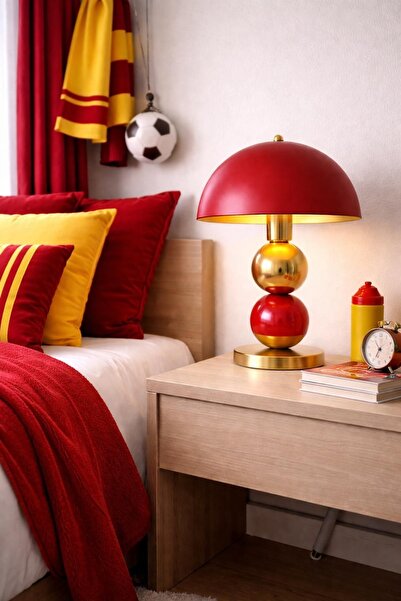 VEYRA Minimalist Küre Gövdeli Metal Masa Lambası – Canlı Renk Seçenekleriyle