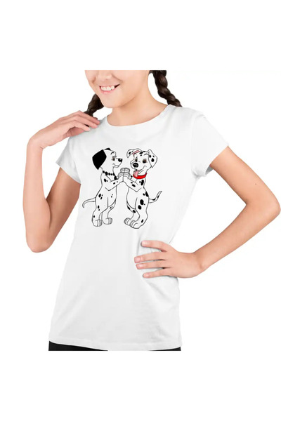 OEM Tricou Copii Fete 101 Dalmatieni Joaca Catel Dalmatian Puppy
