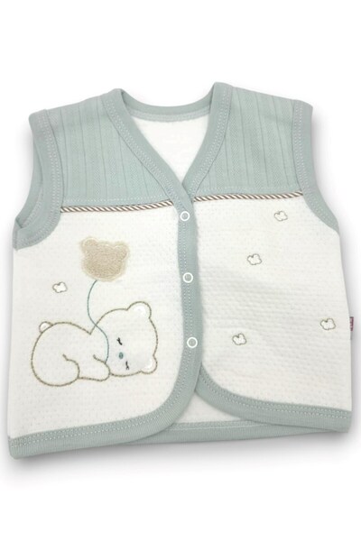 Egelite Gaye Bebe Balloon Bear Embroidered Newborn Baby Vest / 0-1-3-6-9 Months
