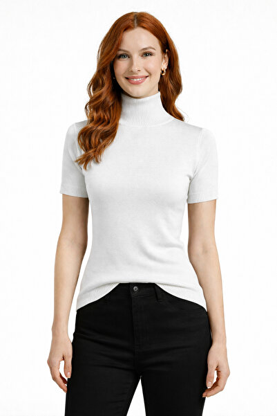 Neden Tekstil Half Fisherman Short Sleeve Knitwear Blouse