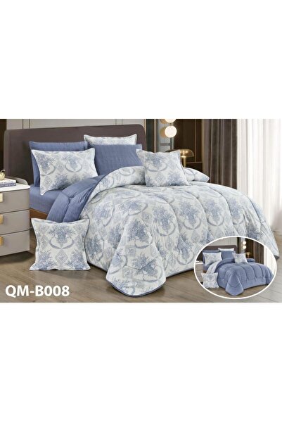 Moon Summer double bed sheet set, 8 pieces, 100% cotton, double-sided