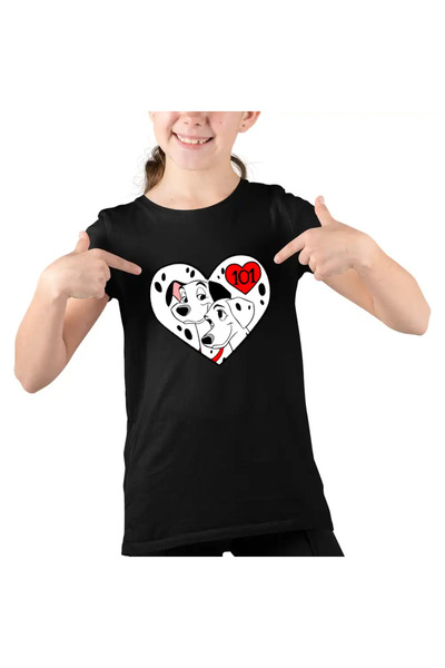OEM Tricou Copii Fete 101 Dalmatieni Pongo Perdita Love Catei