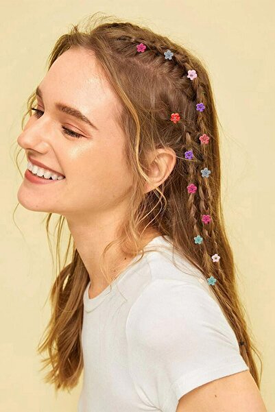 MY VİNTAGE Women's 12 Colorful Hair Ornament Buckles