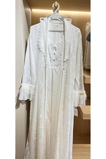 Generic روب رضاعة و استقبال للأمهات - قطعتين - ابيض