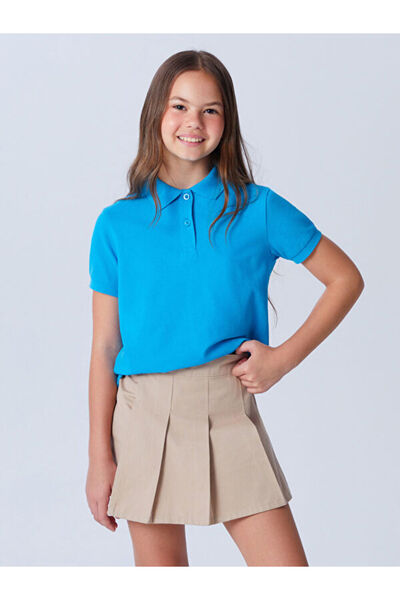 LC Waikiki Sparkling Choices by Shining Store Devrik Roba Collar Girl's T-Shirt