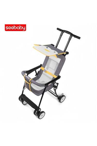 Generic سي بيبي عربية أطفال خفيفة وعملية - مظلة - رمادي