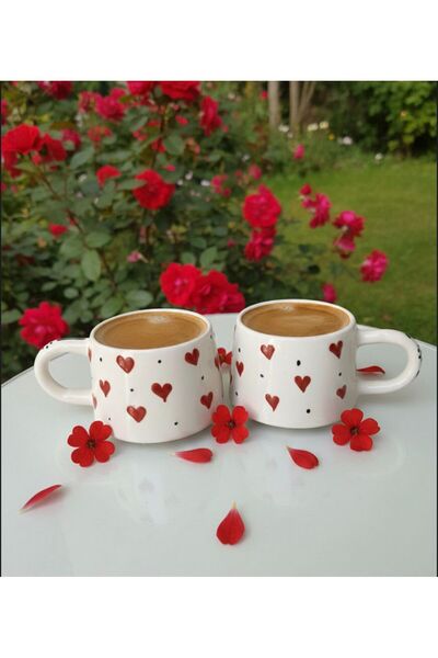 evinbizden SEVGİLİLER GÜNÜNE ÖZEL SERİ SERAMİK KUPA 2'Lİ VE 4'LÜ HEDİYELİK Fİ...