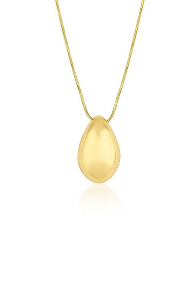 Perspective قلادة طويلة مع قلادة قطرة ذهبية