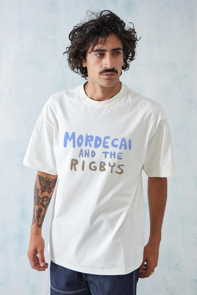 Tee&more. Unisex Oversize Regular Show Mordecai & The Rigbys Baskılı Premium ...