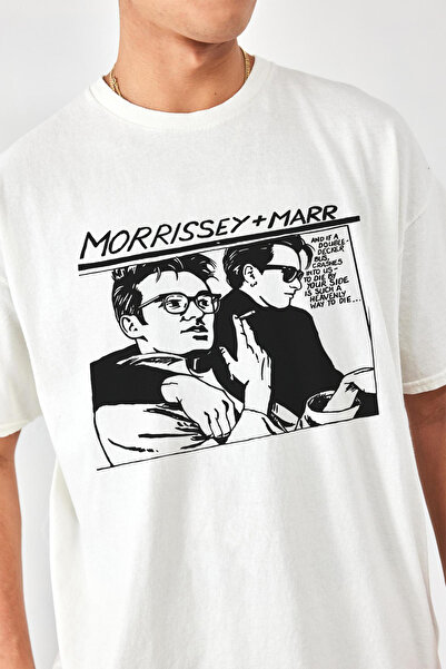 Tee&more. Unisex Oversize Morrissey & Marr Printed Premium T-Shirt