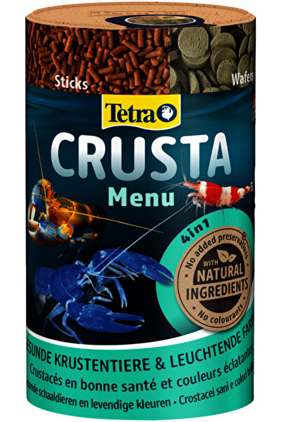 Tetra Crusta Menu Karides Kerevit 4 Çeşit Bir Arada Yem - 100ML