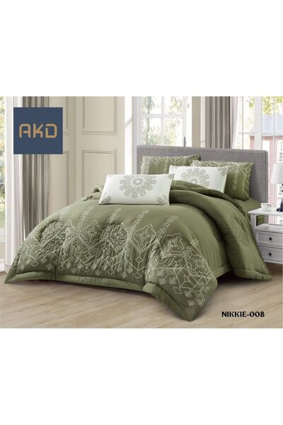AKD Elegant embroidered summer bedspread set, double size, 6 pieces, king size