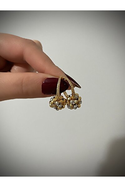 Twinssis Accessories Double Color Ball Dorika Hoop Earrings