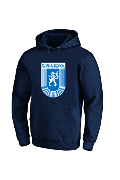 Efendioğlu Design Румъния Крайова Клуб Голяма мъжка памучна суитшърт с качулк...