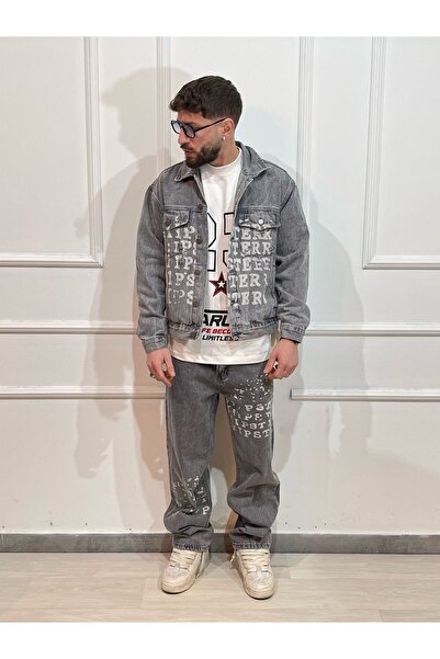 Urban Collection Printed denim suit