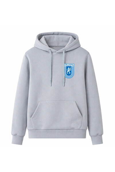 Efendioğlu Design Romania Men's Cotton Hooded Sweatshirt with Small Logo Print
