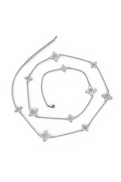 neslyaccessories 100 cm VIP Uzun Silver Kolye