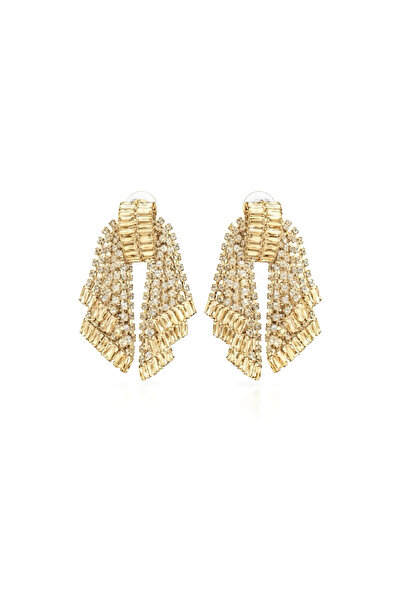 neslyaccessories Crystal Stone Showy Earrings