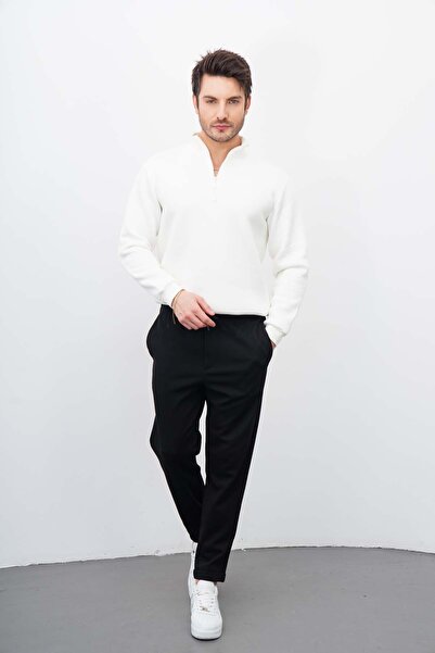 DI LORIA طقم رجالي مكون من قطعتين: سترة نصف سحاب وبنطلون