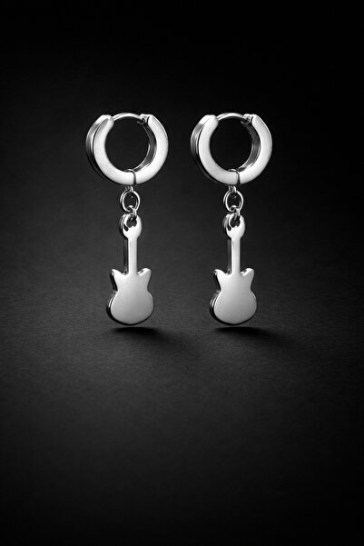 depozoom 316L Cerrahi Çelik Sallantılı Halka GİTAR Küpe Unisex Bir çift Küpe