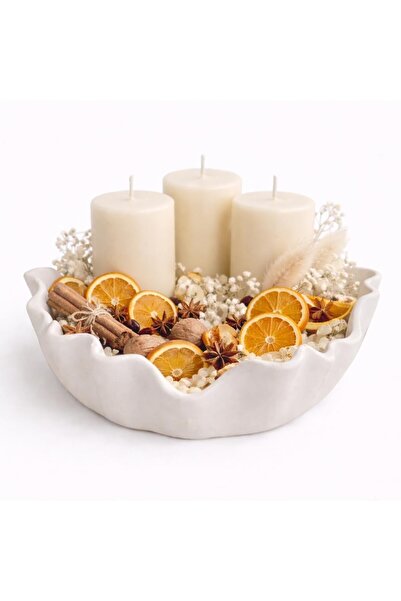 VINNOS HOME CONCEPT Çok Amaçlı, Taş Tozu - Cilalı Çanak