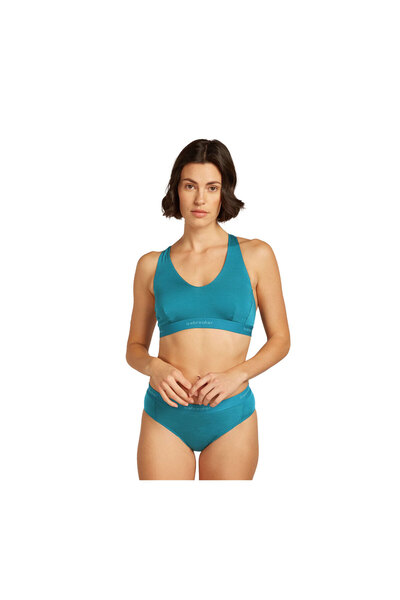 Icebreaker Bustiera Femei 125 Cool-Lite Sprite Racerback Bra Topaz