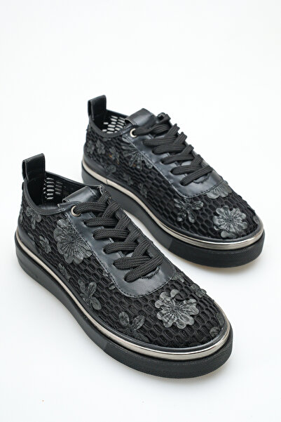 SENASTİL Pantofi sport de damă, cu detalii din plasă brodate cu flori, pantof...