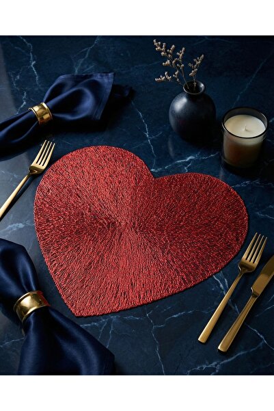zyntech 2-Piece Heart-Shaped Stylish American Service Set – Red
