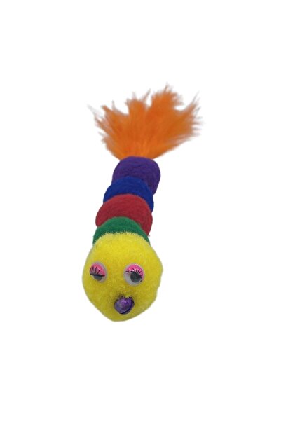 Twin Store ® Caterpillar Shaped Colorful Cute Pet Toy with Soft String