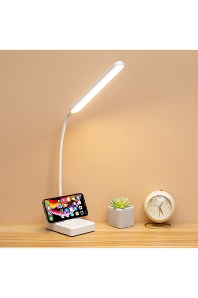 Greathings Lampă de masă subțire, lungă, cu USB, tactilă, cu 3 trepte, la 360...