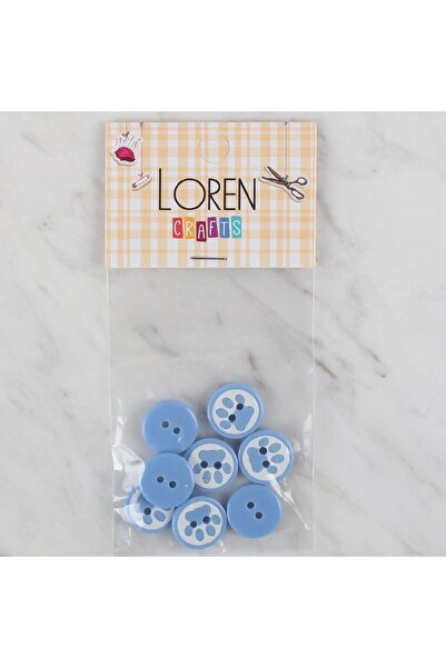 Leyaton لورين كرافتس 8 قطع من أزرار باتي الزرقاء - 614 LWLHM-YTRS345