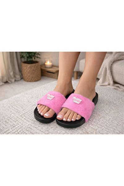 luvo shoes Orthopedic Women's Cherry Logo Home Slippers Plush Non-Slip Sole