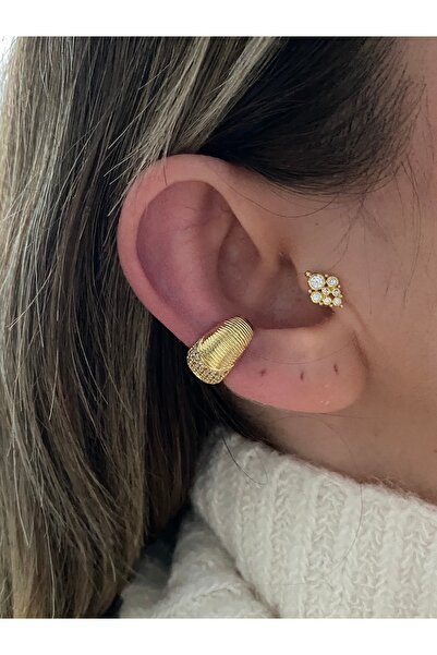 Pinery Jewels C Zirkon Taşlı Kadın Kıkırdak Küpe