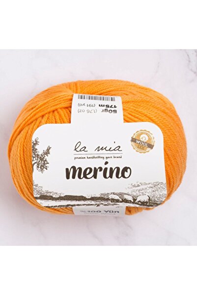 Leyaton La Mia Merino Πορτοκαλί Νήμα Πλεξίματος στο Χέρι - L139 - 33793 LWLHM...