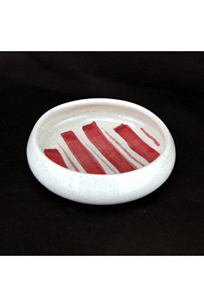 HanBazari Çizgili El Yapımı Seramik Küçük Kase