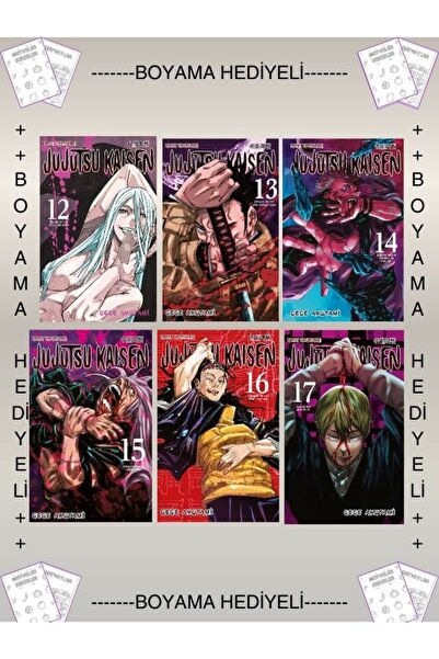 Gerekli Şeyler Boyamalı Jujutsu Kaisen 12. 13. 14. 15. 16. 17. Cilt Kitap Man...