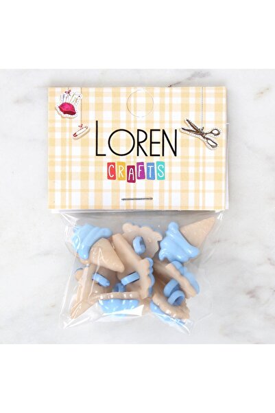 Leyaton Loren Crafts Μπλε Κουμπί 8 Θέσεων - 3071 LWLHM-YTRS345
