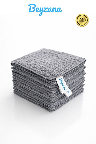 10 Adet Çift Taraflı Microfiber Temizlik Bezi 40*40 cm