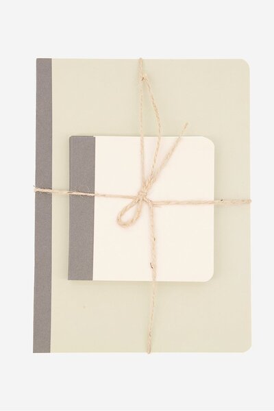 Muy Mucho Pack Of 2,Notebook, Olive