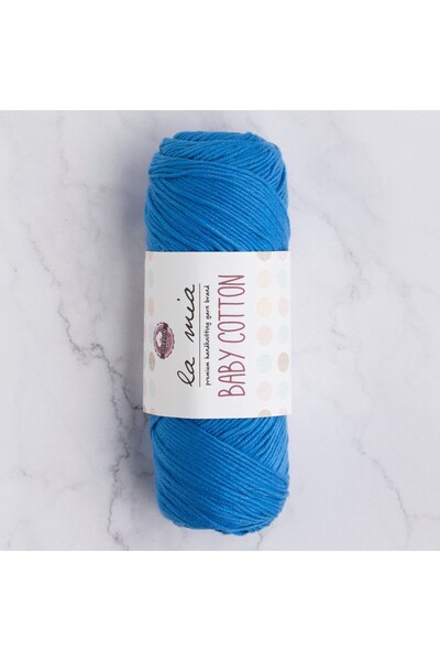 Leyaton خيط حياكة يدوي من القطن باللون الأزرق الداكن من لا ميا بيبي - L034 - ...