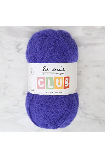 Twin Store خيط الحياكة اليدوية لا ميا كلوب أزرق بلون الكوبالت - 613