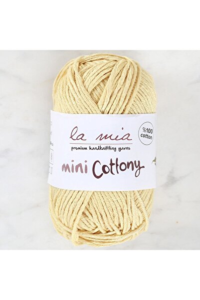 Leyaton خيط لاميا ميني قطني 25 جرام أصفر للأطفال - LWLHM-YTRS345