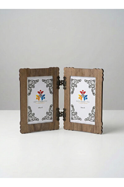 HANEM MDF Ahşap Dikey 10x15 Menteşeli Dekoratif Fotoğraf Çerçevesi