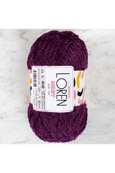 Leyaton خيط حياكة يدوي من لورين ميري باللون الأرجواني - M416 - 34321 LWLHM-YT...