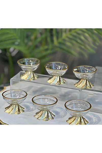 ozbience 6'lı Lüks Mini Sunum Kase Seti, Kahve Yanı Lokumluk ve Reçellik